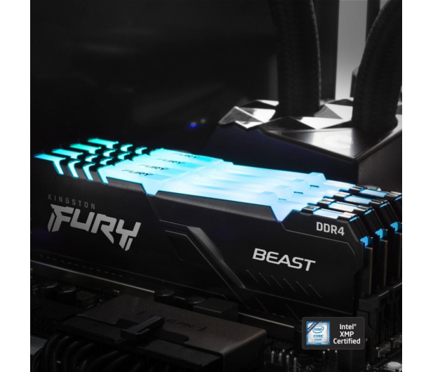 KINGSTON DDR4 Fury Beast RGB 16GB(2*8GB)/3200 CL16 KF432C16BBAK2/16 - 667789 - zdjęcie 3